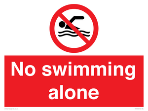 No swimming alone